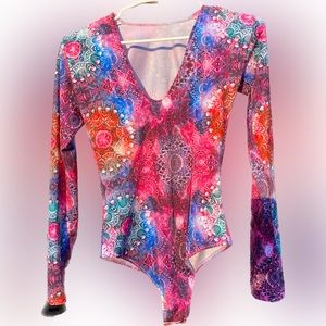 Long sleeve dance leotard O/S NWOT